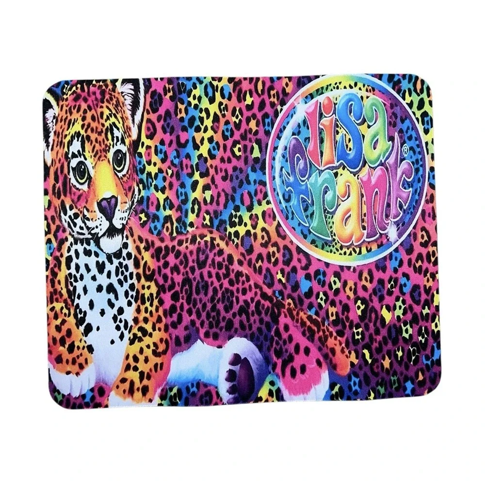 Lisa Frank Cub Animal Print Neon Rainbow Colorful Mouse Pad 9.5